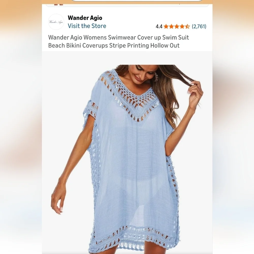 Women's Light Blue Swim Coverup